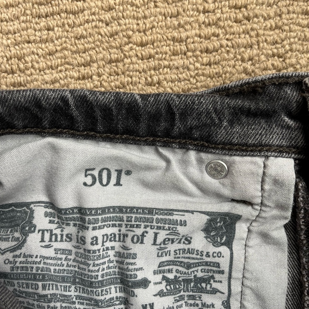 LEVI’S JEANS WEDGIE STRAIGHT FIT 501 (BLACK) - Picture 6 of 7